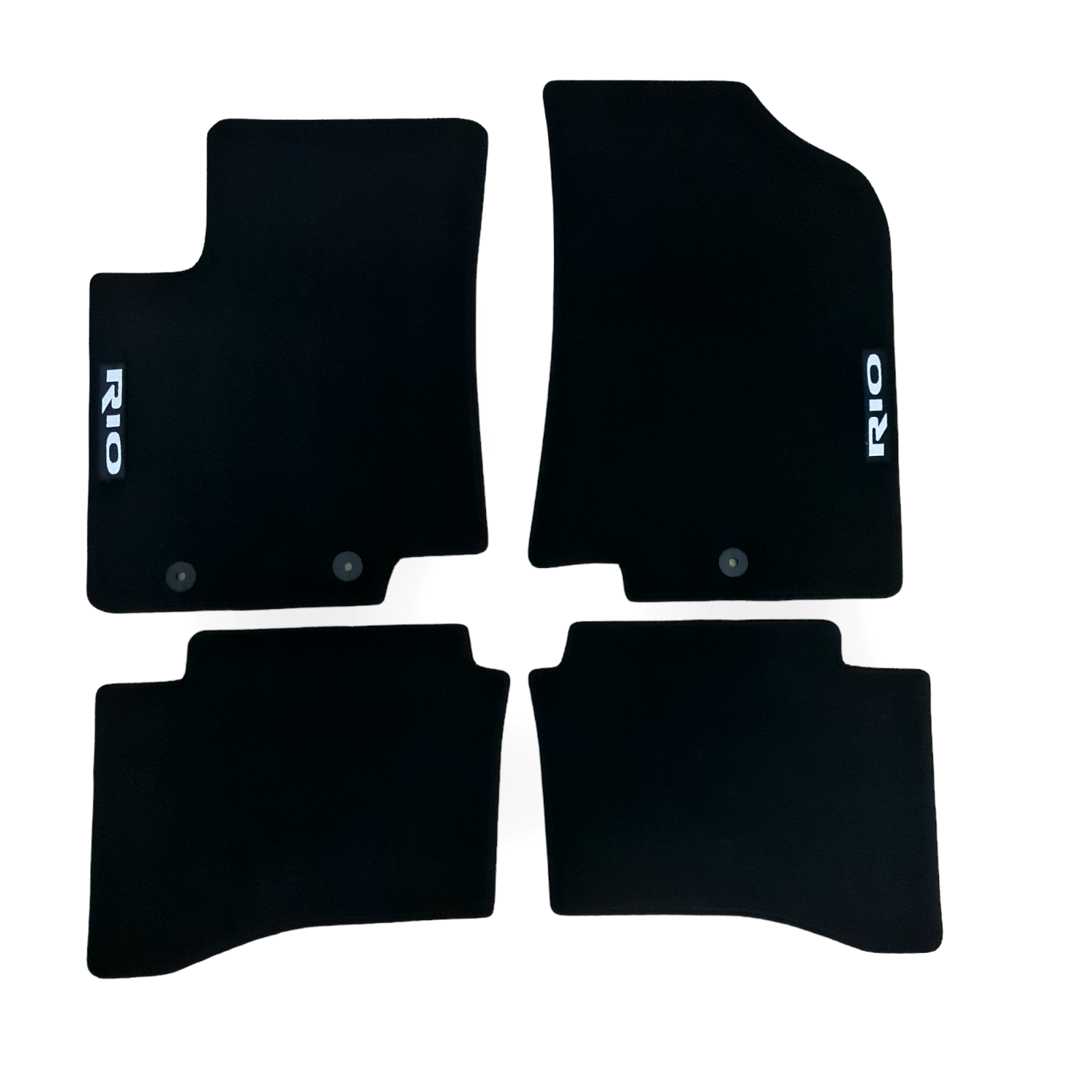 Car Floor Mats Velour For Kia Rio Waterproof Black Carpet Rugs Auto Liners New