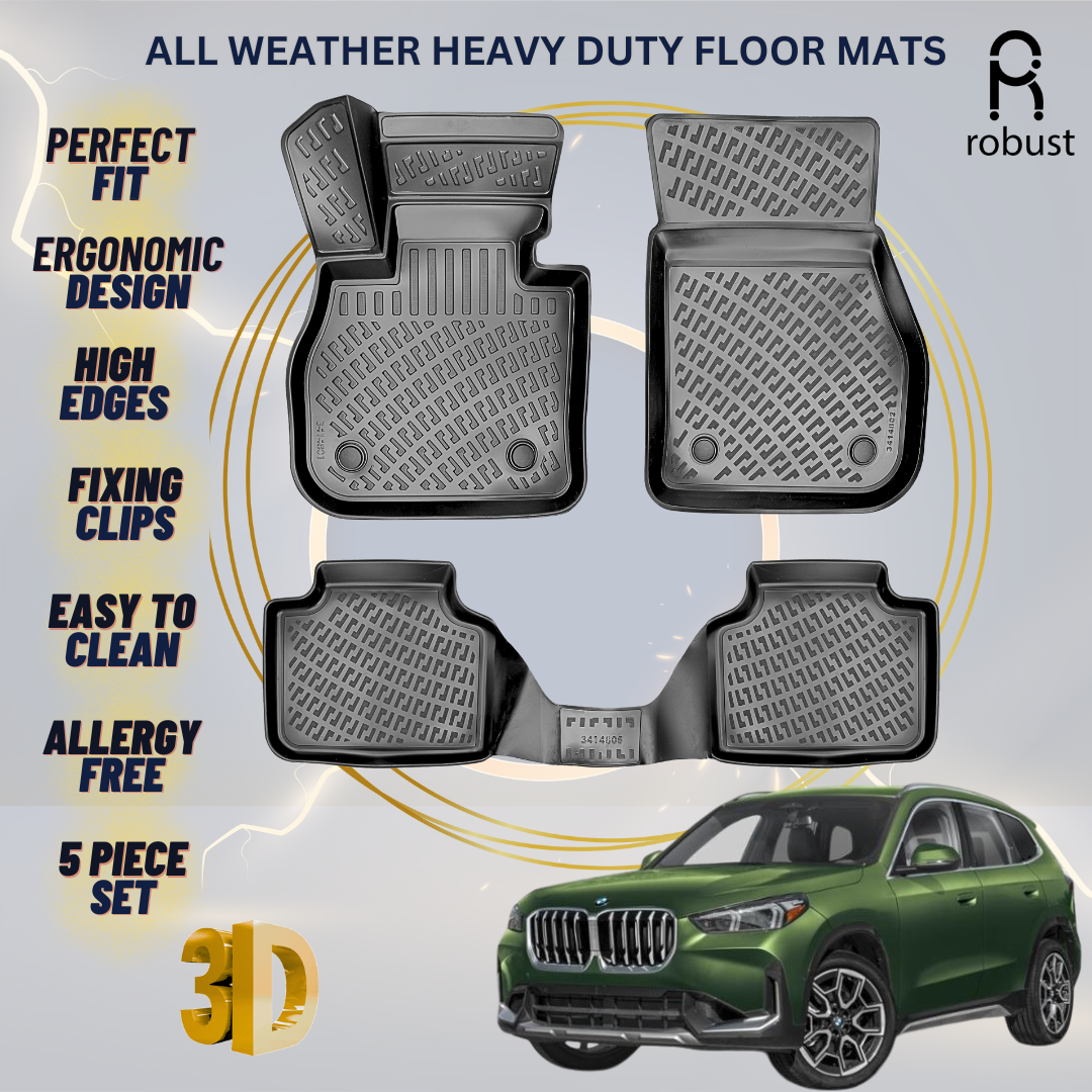 Floor Mats Liners For BMW X1 2022-2025 U11 All Weather Heavy Duty 3D Car Rugs