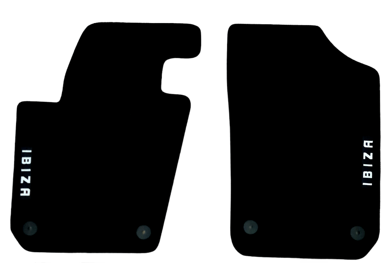 Front Car Floor Mats Velour For Seat Ibiza Waterproof Carpet Rugs Auto Liners 2p
