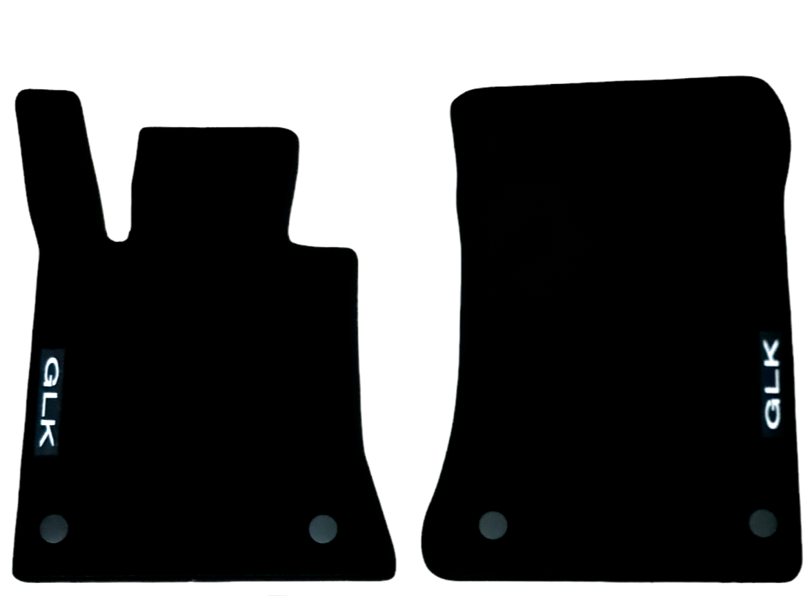 Front Car Floor Mats Velour For Mercedes GLK Waterproof Black Carpet Liners 2pcs