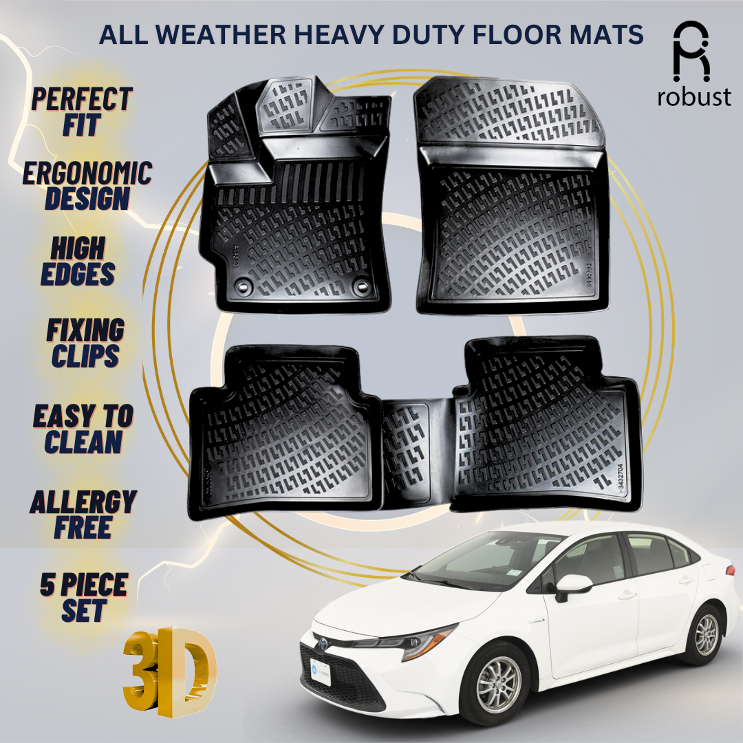 Floor Mats Liners For Toyota Corolla Sedan 2018-2025 All Weather Heavy Duty Rugs