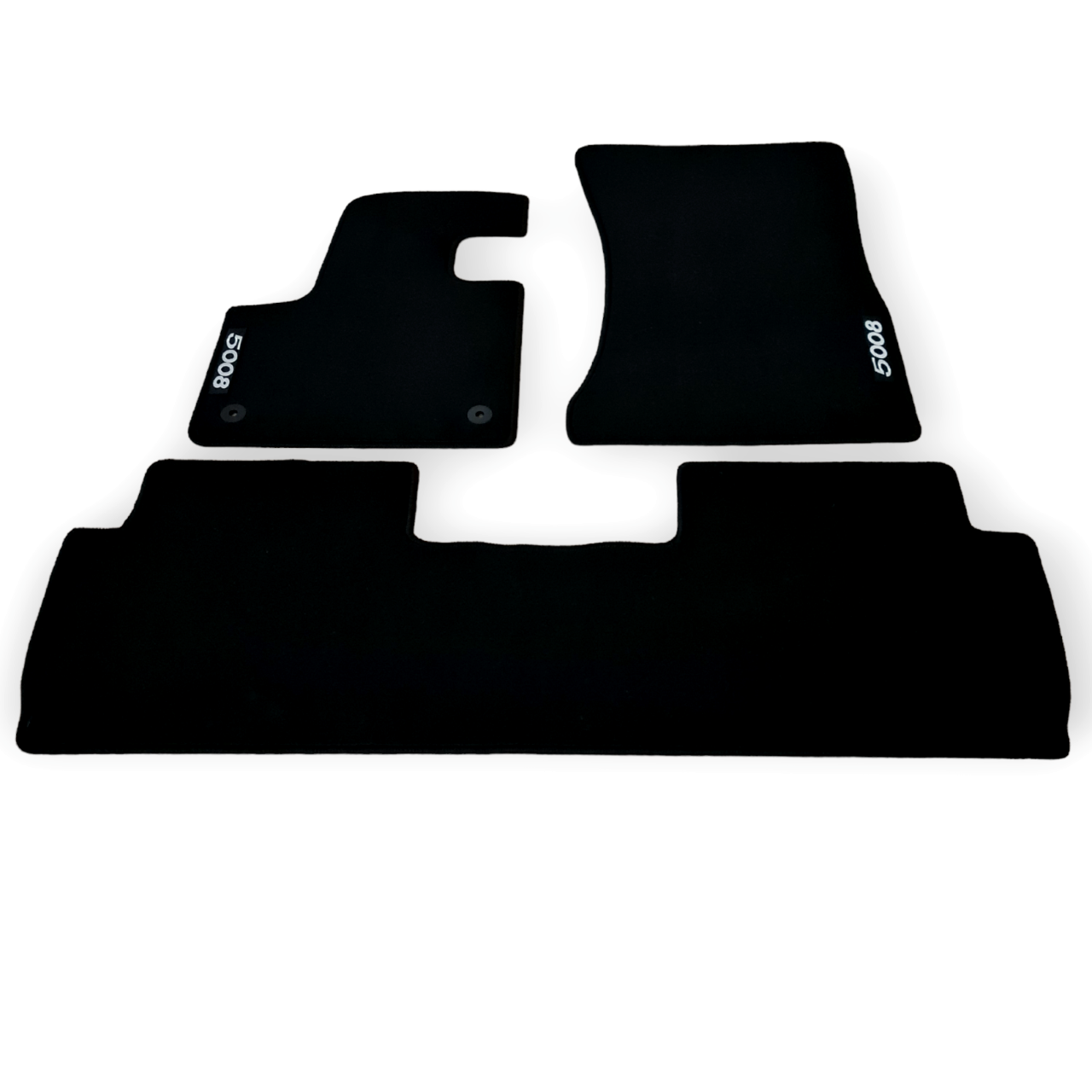 Car Floor Mats Velour For Peugeot 5008 Auto Liners Waterproof Black Carpet New
