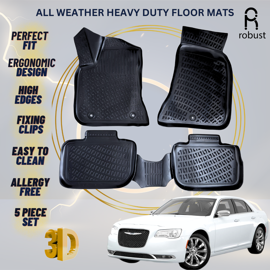 Floor Mats Liners For Chrysler 300C 2015-2023 All Weather Heavy Duty 3d Car Rugs