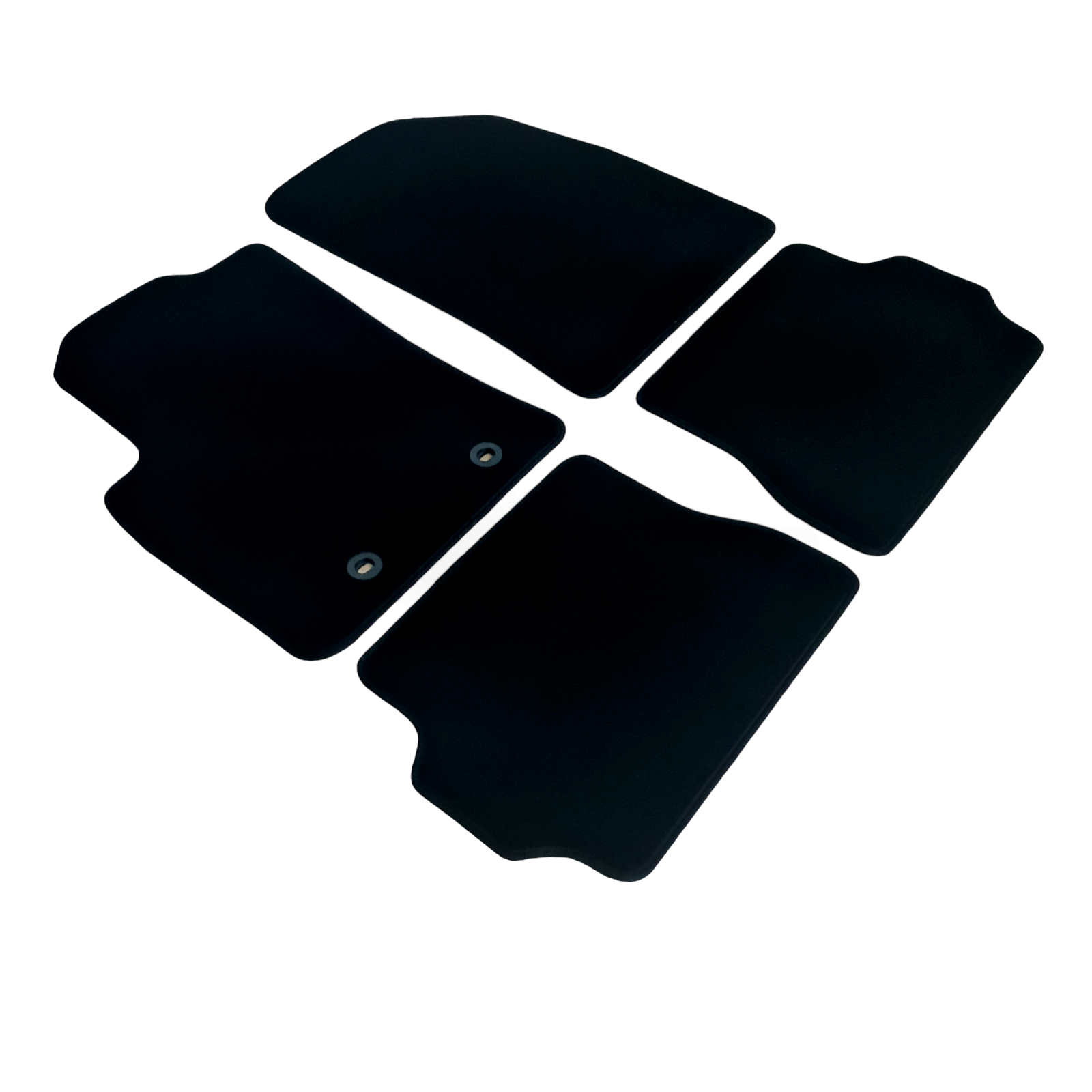 Car Floor Mats Velour For Ford Fiesta Waterproof Black Carpet Rugs Auto Liners