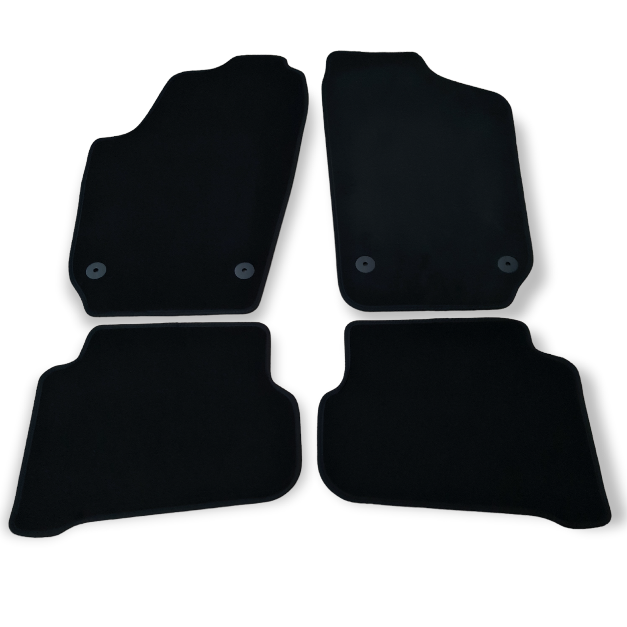 Velour Car Floor Mats For VW Polo Waterproof Black Carpet Rugs Auto Liners New