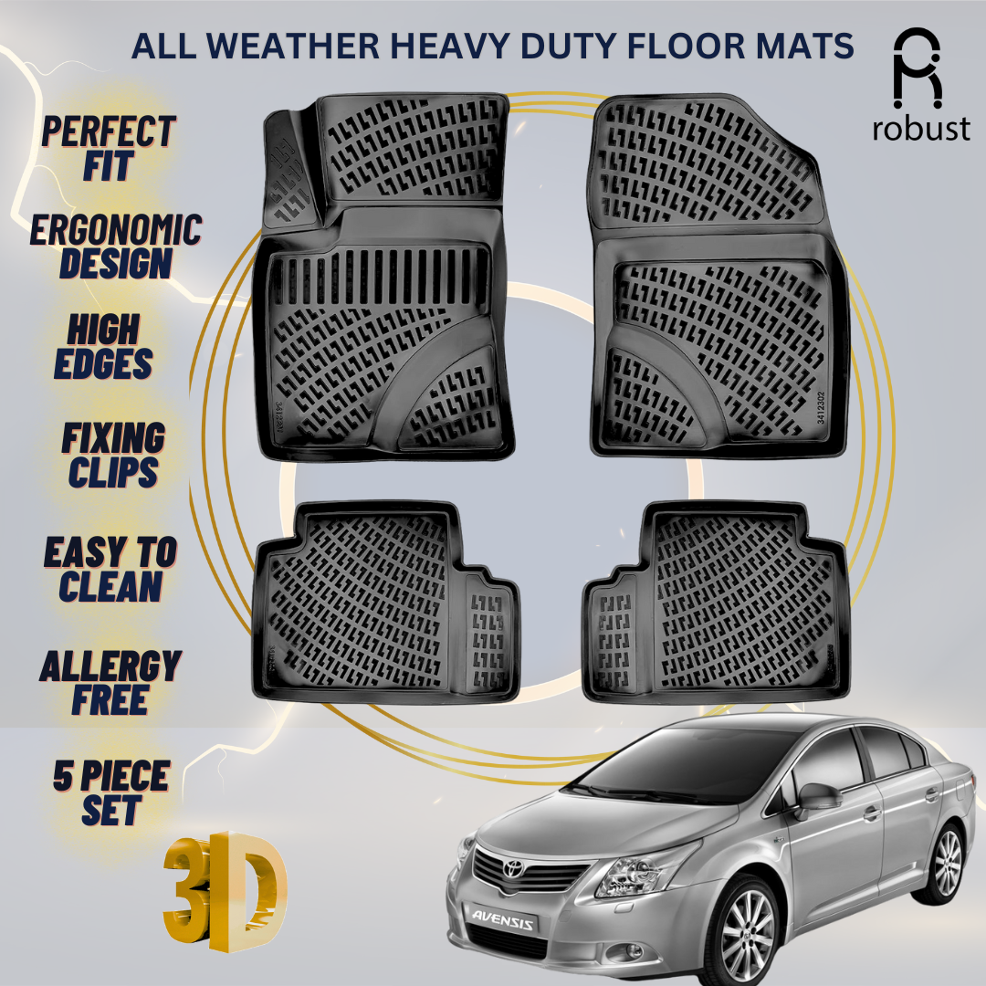 Floor Mats Liners For Toyota Avensis 2009-2012 All Weather Heavy Duty Car Rugs