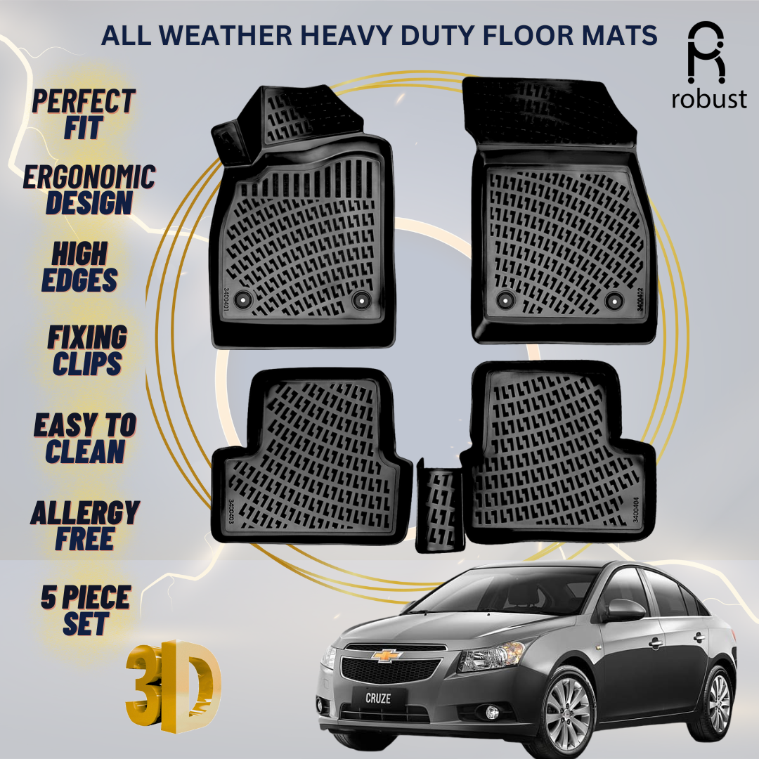 Floor Mats Liners For Chevrolet Cruze 2009-2015 All Weather Heavy Duty Car Rugs