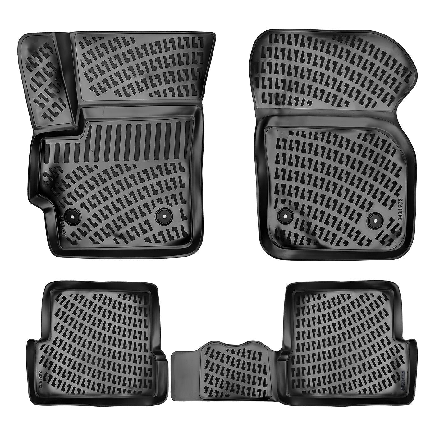 Car Floor Mats Liners For Mazda 3 Mk2 2009-2013 All Season Heavy Duty Auto Rugs