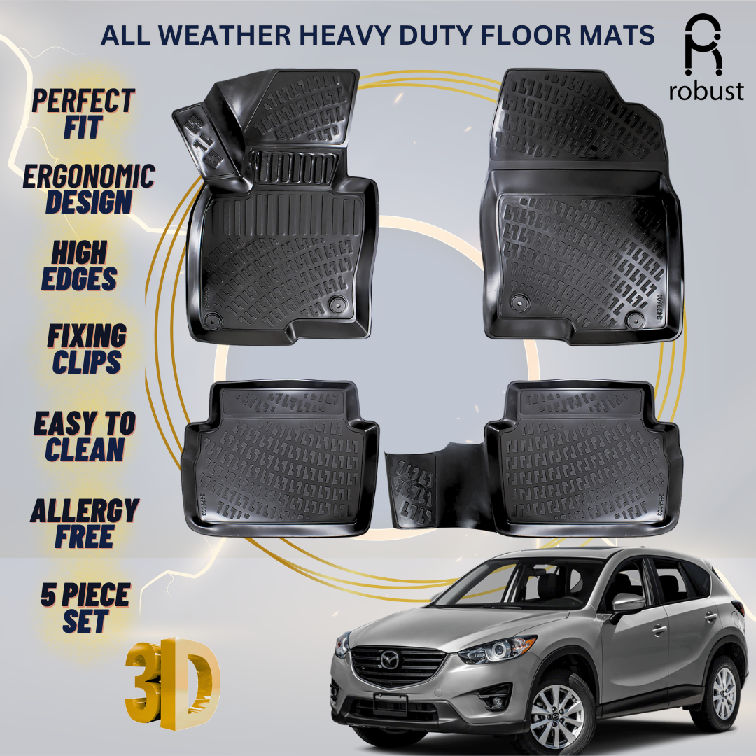 Floor Mats Liners For Mazda CX-5 2012-2017 All Weather Heavy Duty 3D Car Rugs