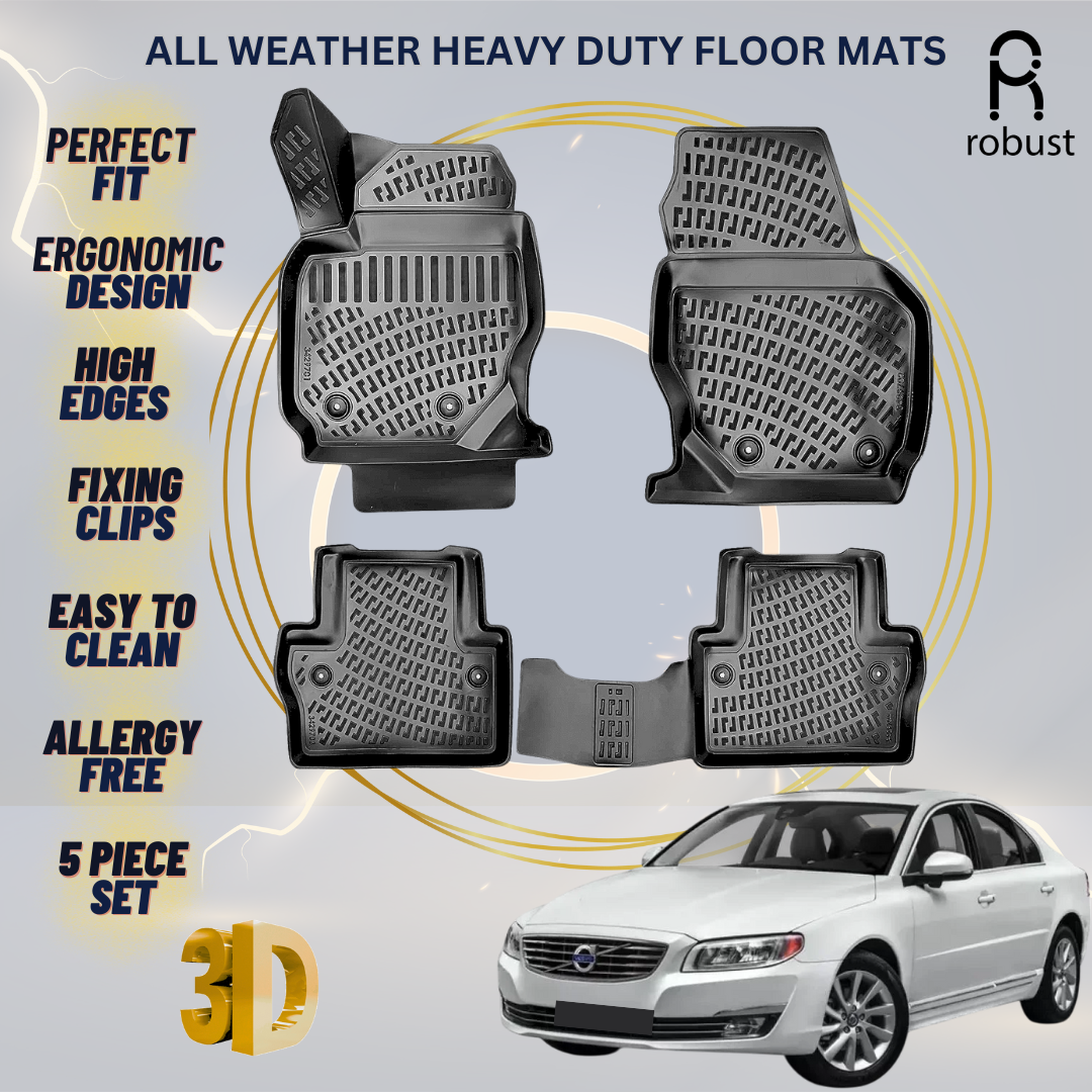 Floor Mats Liners For Volvo S80 2006-2016 All Weather Heavy Duty 3D Car Rugs New