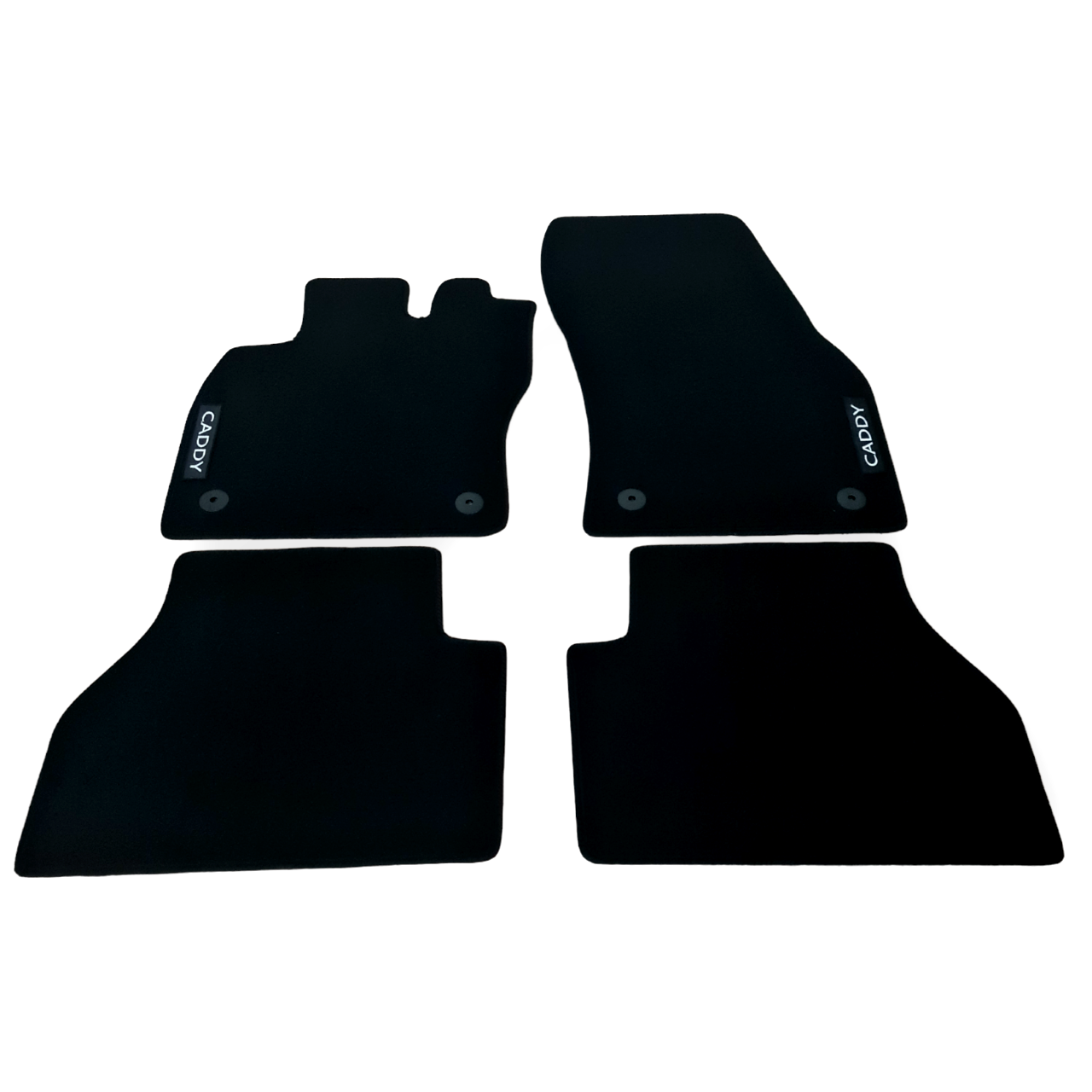 Car Floor Mats For VW Caddy Velour Waterproof Black Carpet Rugs Auto Liners New