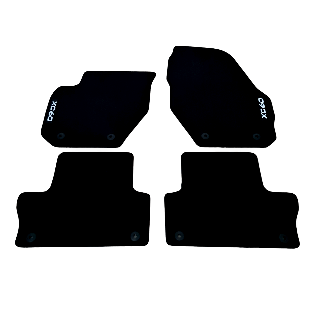 Car Floor Mats For Volvo XC 60 Velour Waterproof Black Carpet Rugs Auto Liners