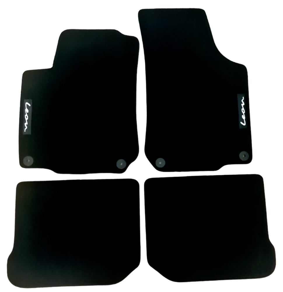 Car Floor Mats For Seat Leon MK1 Velour Waterproof Black Carpet Rugs Auto Liners