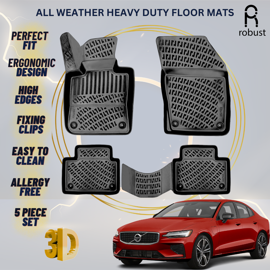 Floor Mats Liners For Volvo S60 2019-2025 All Weather Heavy Duty 3D Car Rugs New