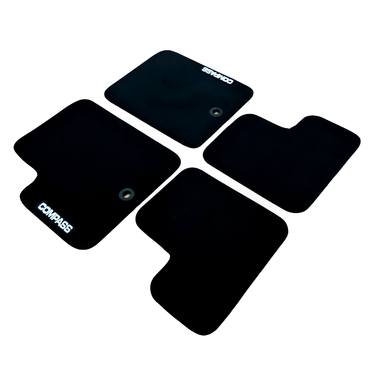 Car Floor Mats Velour For Jeep Compass Waterproof Black Carpet Auto Liners New