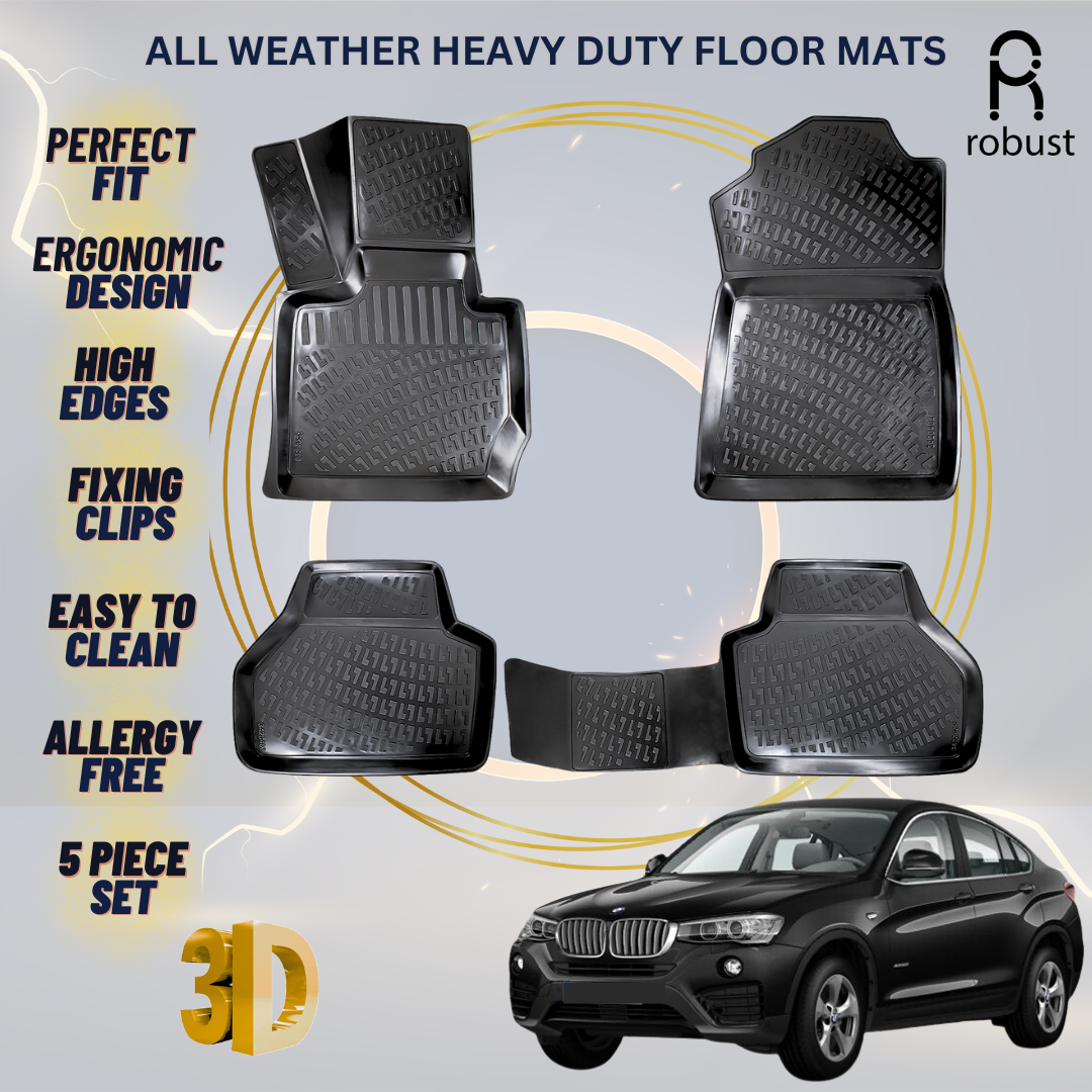 Floor Mats Liners For BMW X4 F26 2014-2018 All Weather Heavy Duty 3D Car Rugs