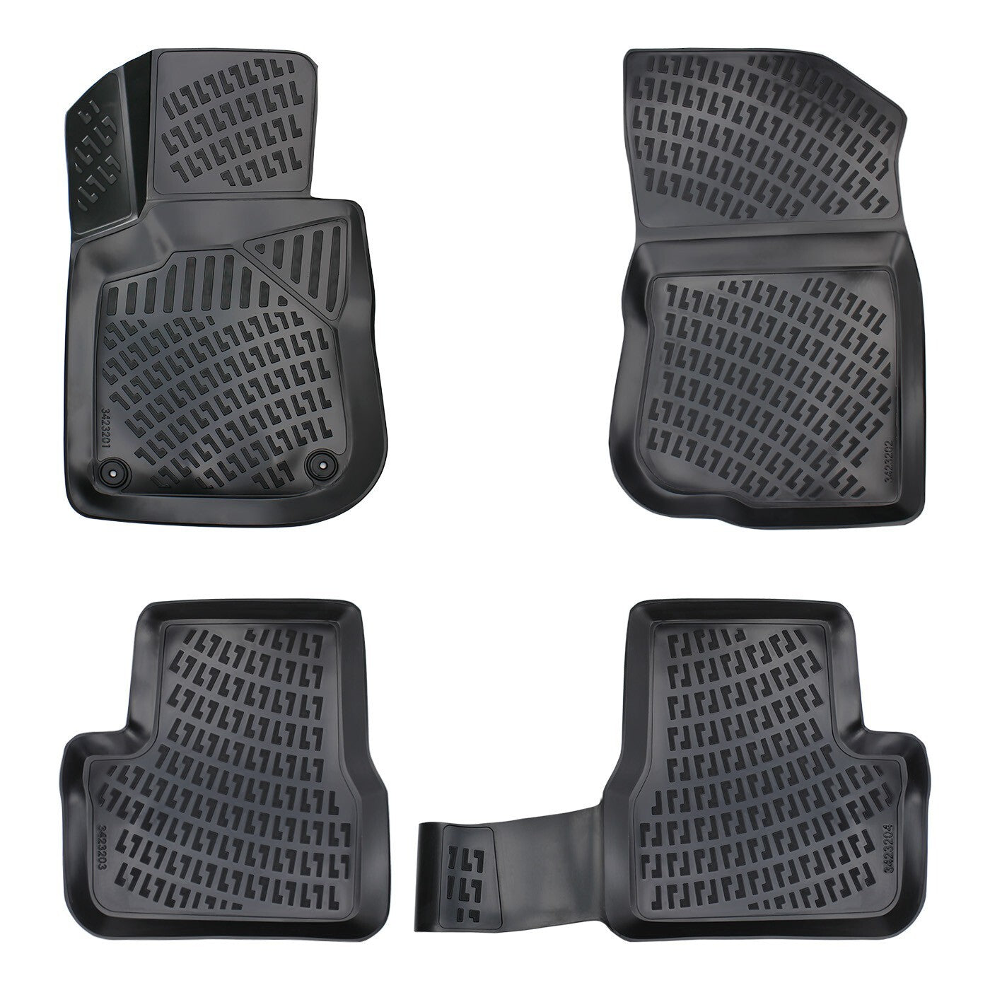 Car Floor Mats Liners For Citroen C3 2002-2009 All Season Heavy Duty 3D Car Rugs