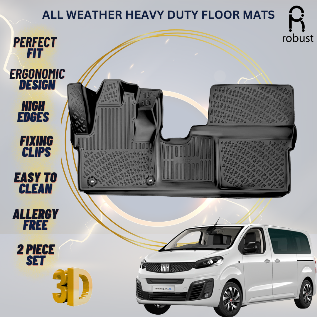 Floor Mats Liners For Fiat Ulysee 2021-2023 All Weather Heavy Duty 3D Car Rugs