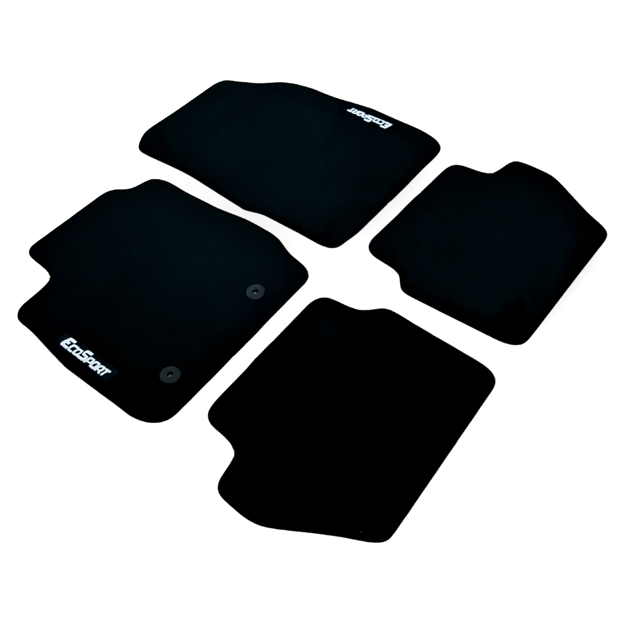 Car Floor Mats For Ford EcoSport Velour Waterproof Black Carpet Rugs Auto Liners