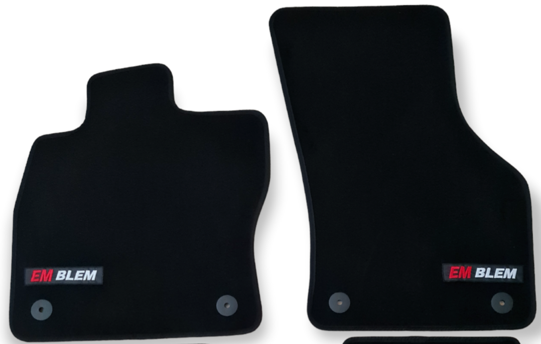 Front Car Floor Mats Velour For Audi A4 B9 S Line Waterproof Carpet Liners 2pcs