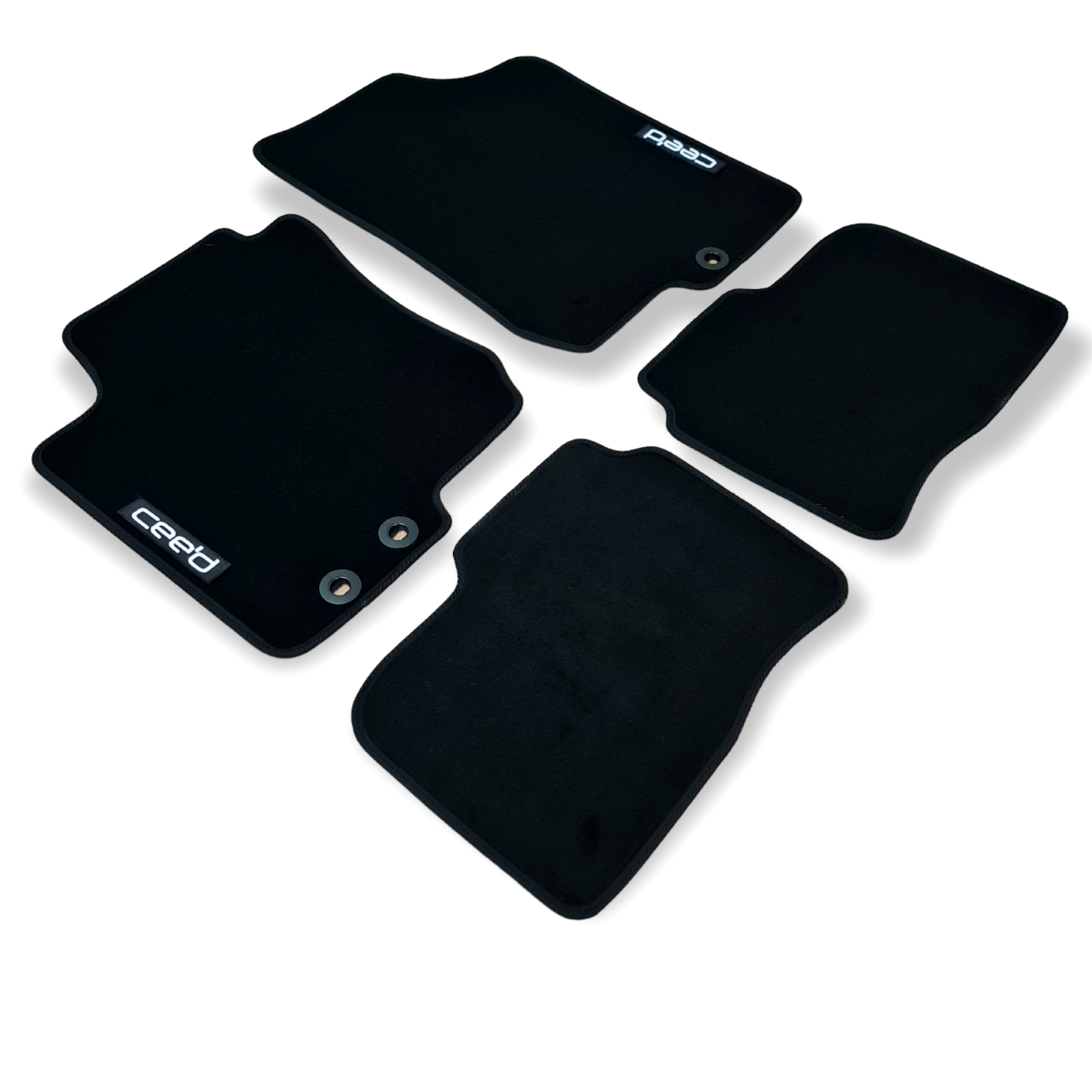 Car Floor Mats For Kia Ceed Velour Waterproof Black Carpet Rugs Auto Liners New