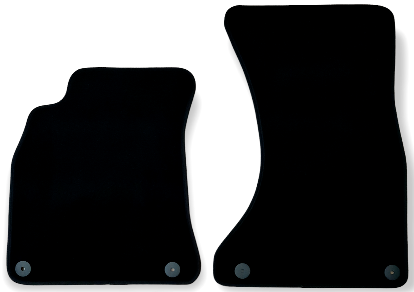 Front Car Floor Mats Velour For Audi A5 Waterproof Black Carpet Liners 2pcs New