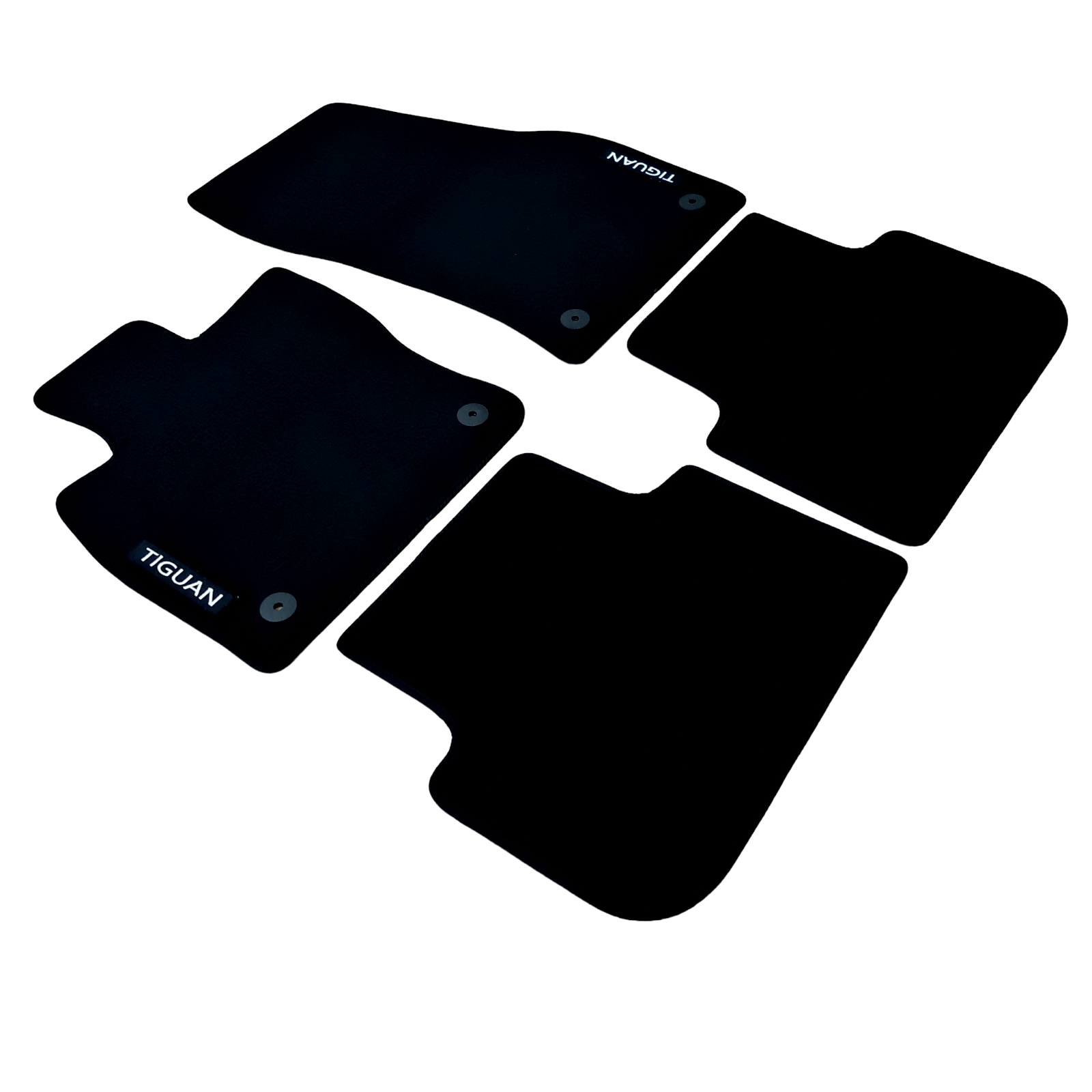 Car Floor Mats Velour For VW Tiguan Waterproof Black Carpet Rugs Auto Liners New