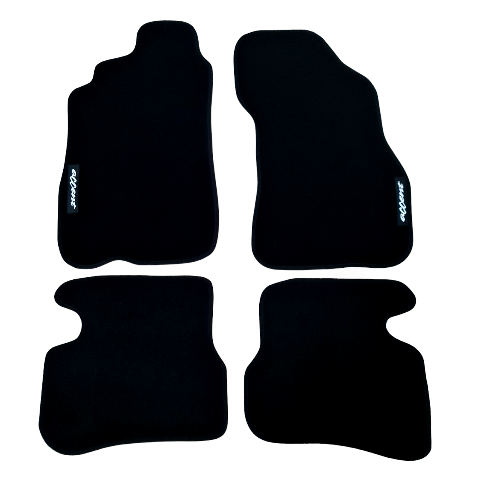 Car Floor Mats For Hyundai Accent Velour Waterproof Black Carpet Auto Liners New
