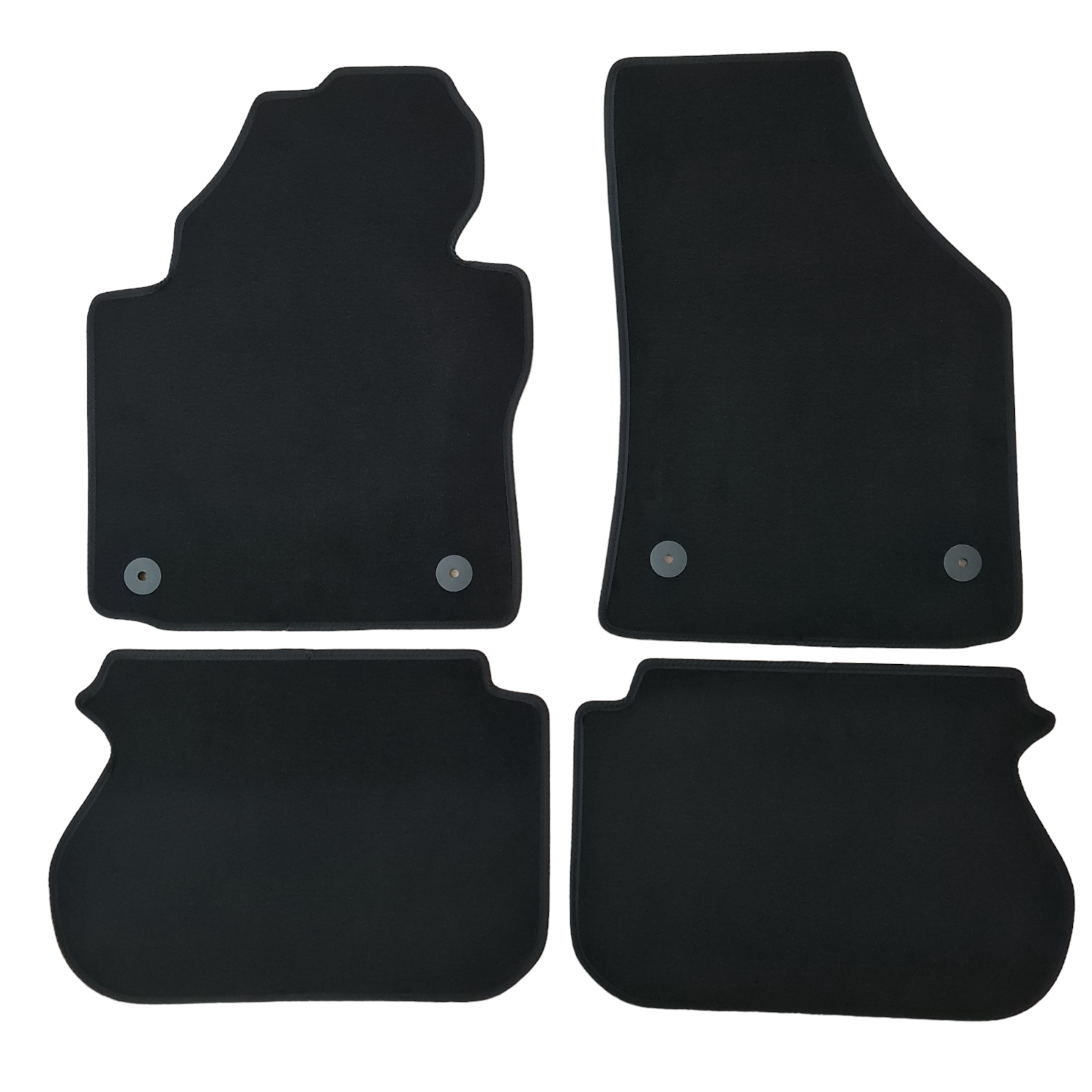 Car Floor Mats For VW Caddy Velour Auto Liners Waterproof Black Carpet Rugs New