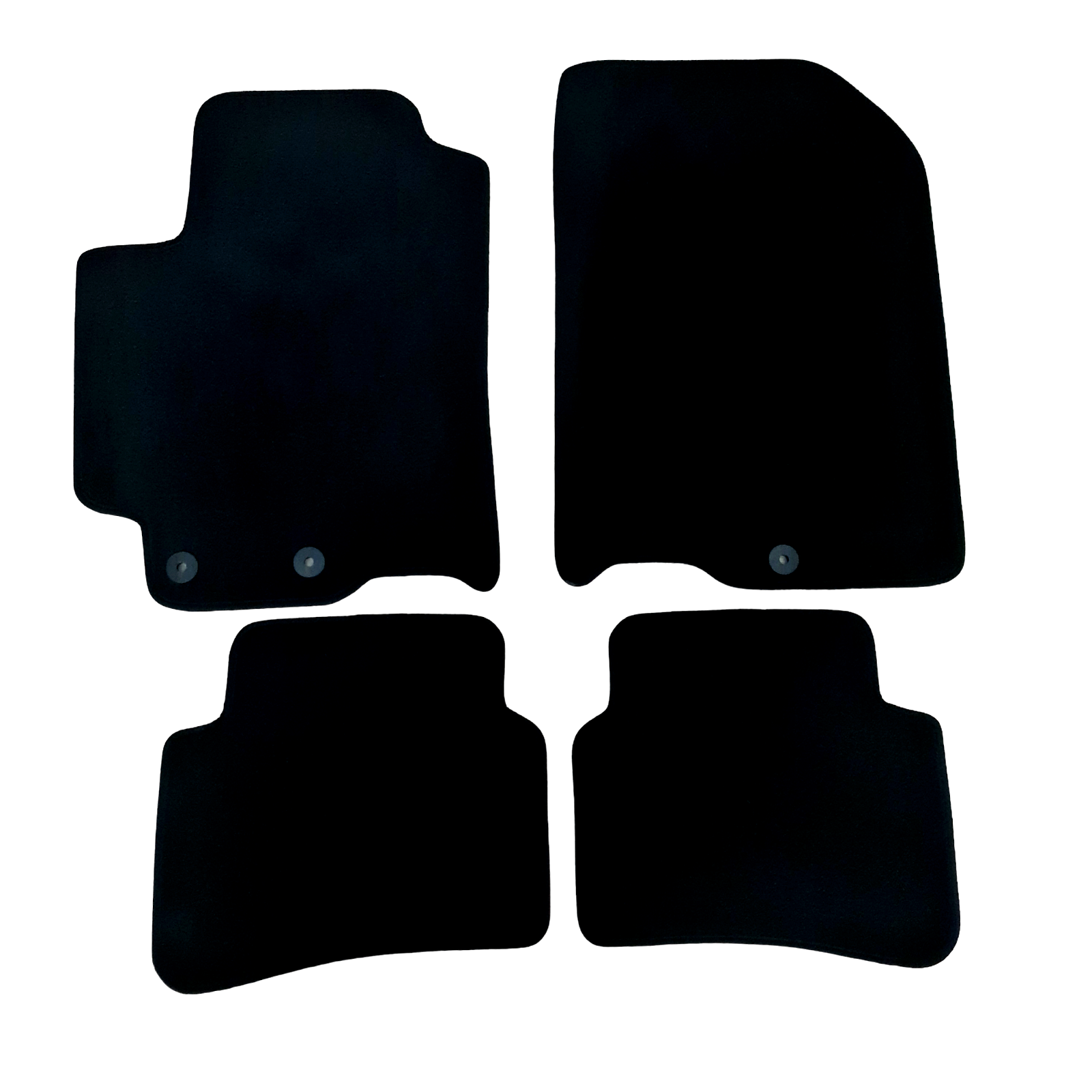 Car Floor Mats Velour For Kia Rio Waterproof Black Carpet Rugs Auto Liners New