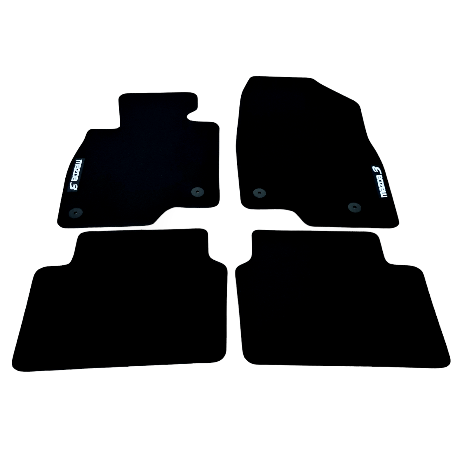 Car Floor Mats Velour For Mazda 3 Waterproof Black Carpet Rugs Auto Liners New