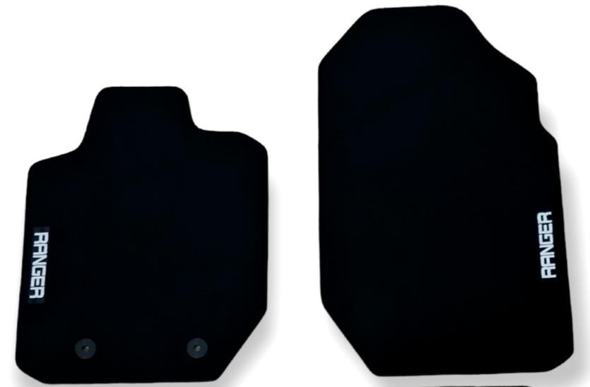 Front Car Floor Mats For Ford Ranger Velour Waterproof Carpet Rugs Auto Liners 2