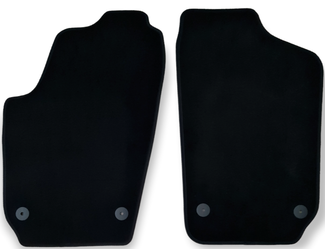 front Car Floor Mats Velour For Seat Cordoba Waterproof Black Carpet Liners 2pcs