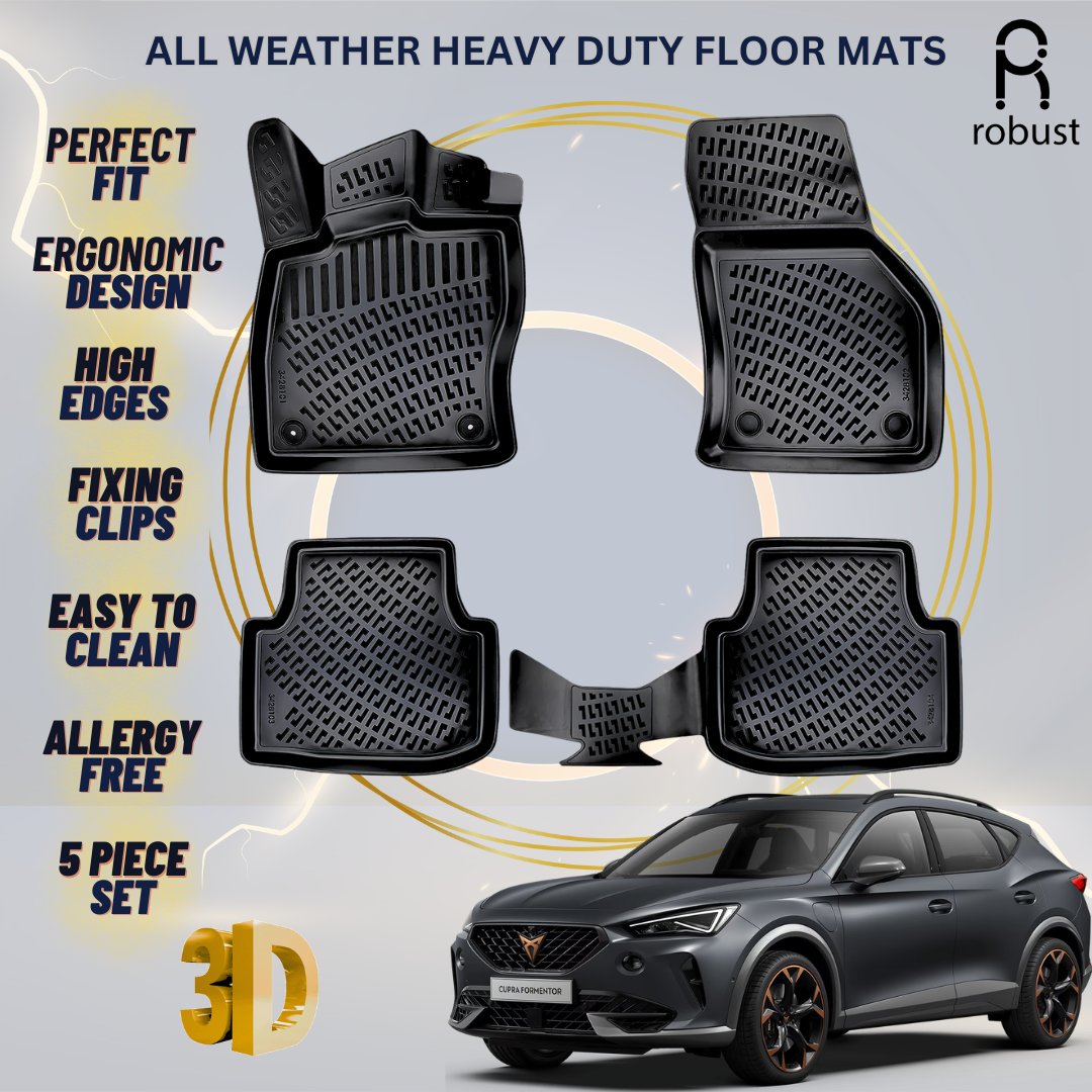 Floor Mats Liners For Cupra Formentor 2020-2024 All Weather Heavy Duty Car Rugs