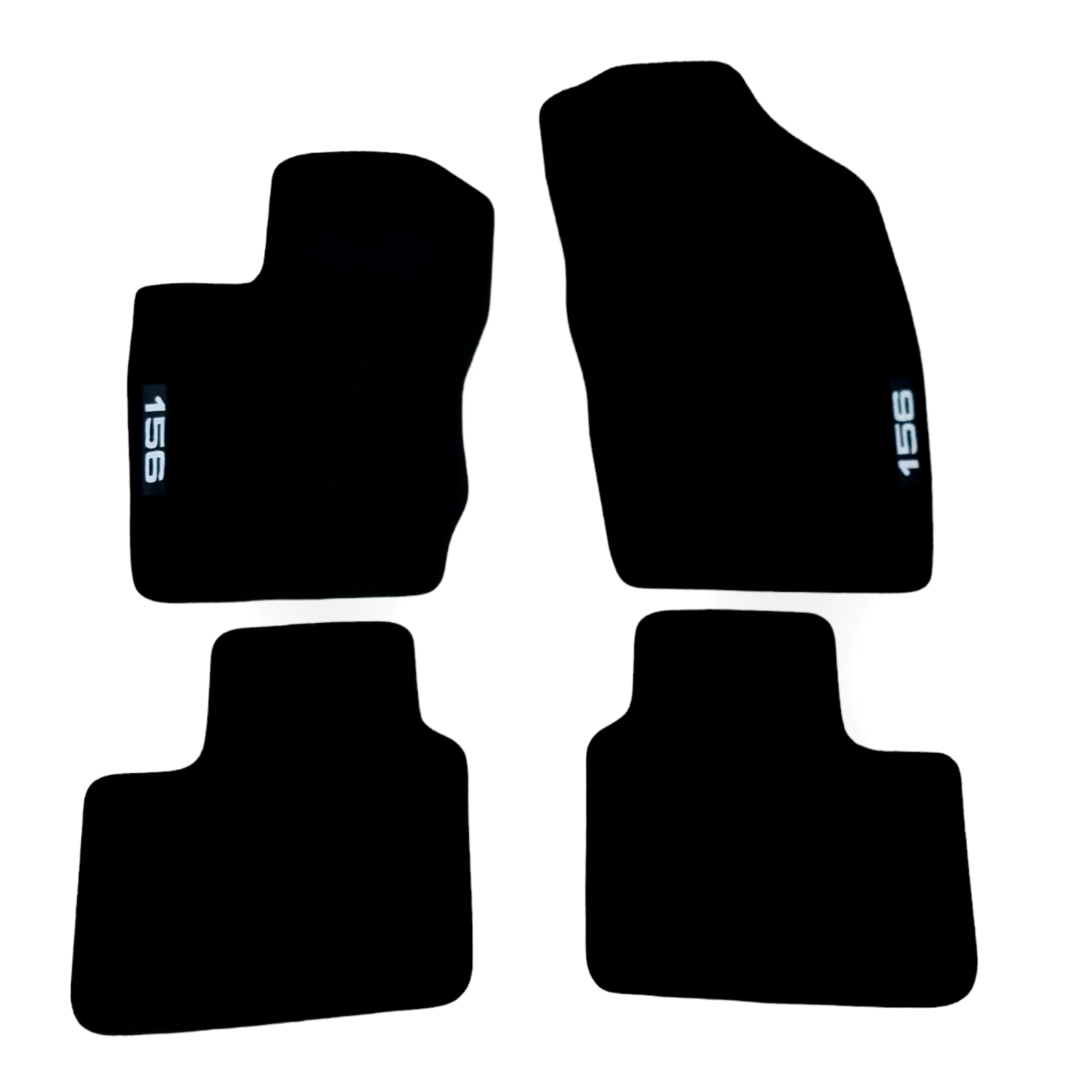 Car Floor Mats Velour For Alfa Romeo 156 Waterproof Black Carpet Auto Liners New