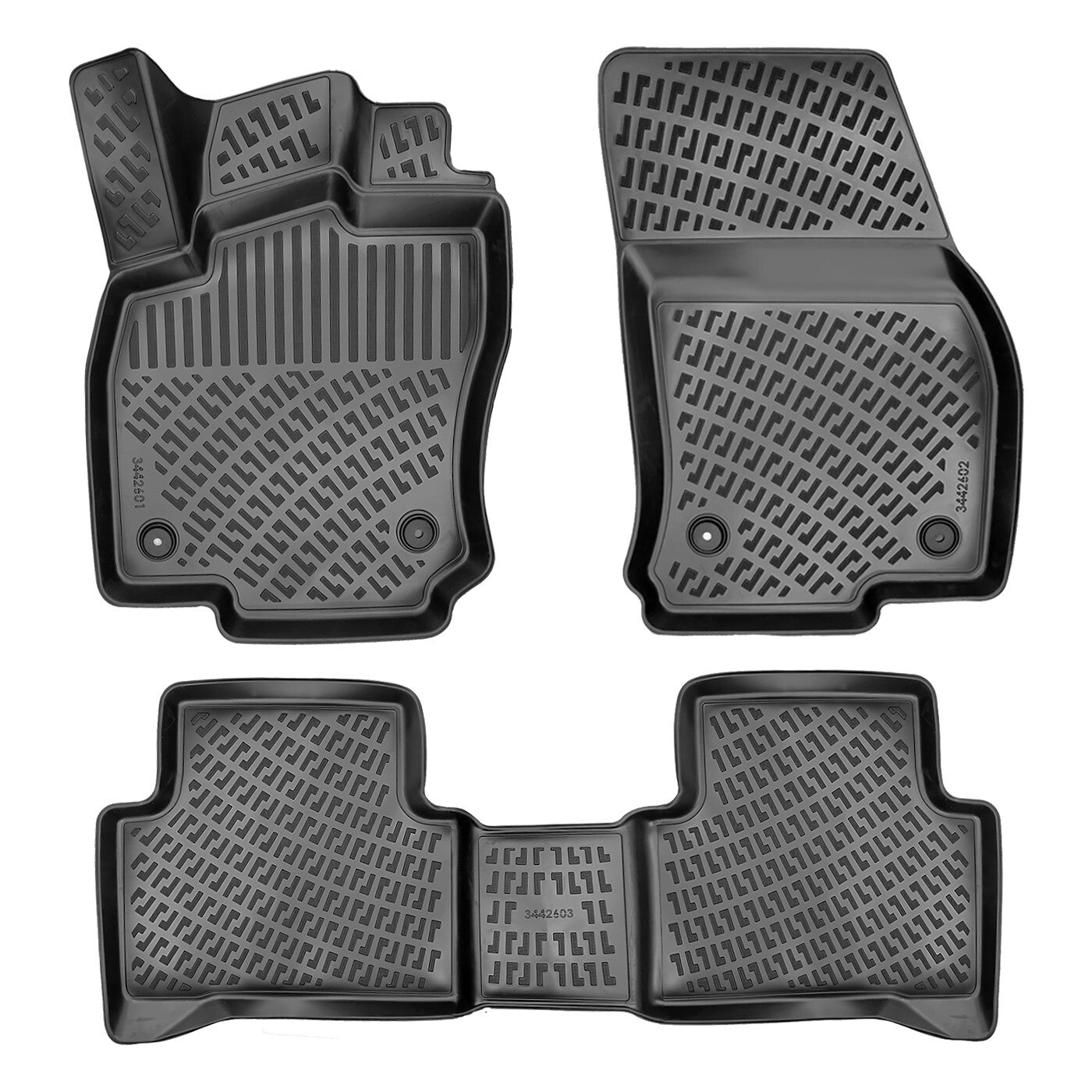 Floor Mats Liners For VW Volkswagen Touran 2015-2024 All Weather Heavy Duty Rugs