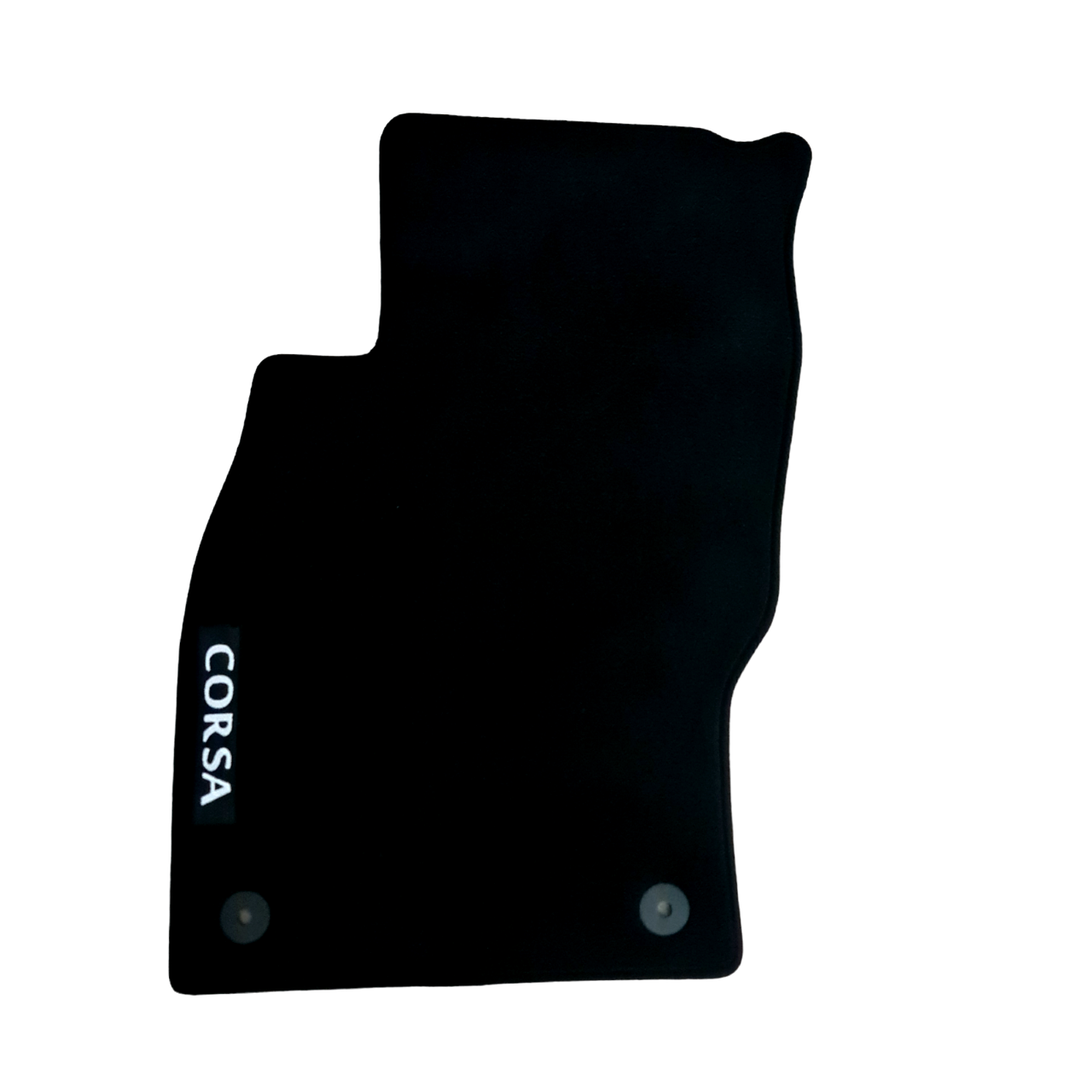 Front Car Floor Mats Velour For Opel Corsa E Waterproof Black Carpet Liners 2pcs
