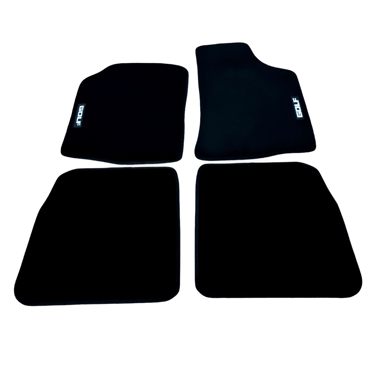Car Floor Mats Velour For VW Golf Mk1 Waterproof Black Carpet Rugs Auto Liners