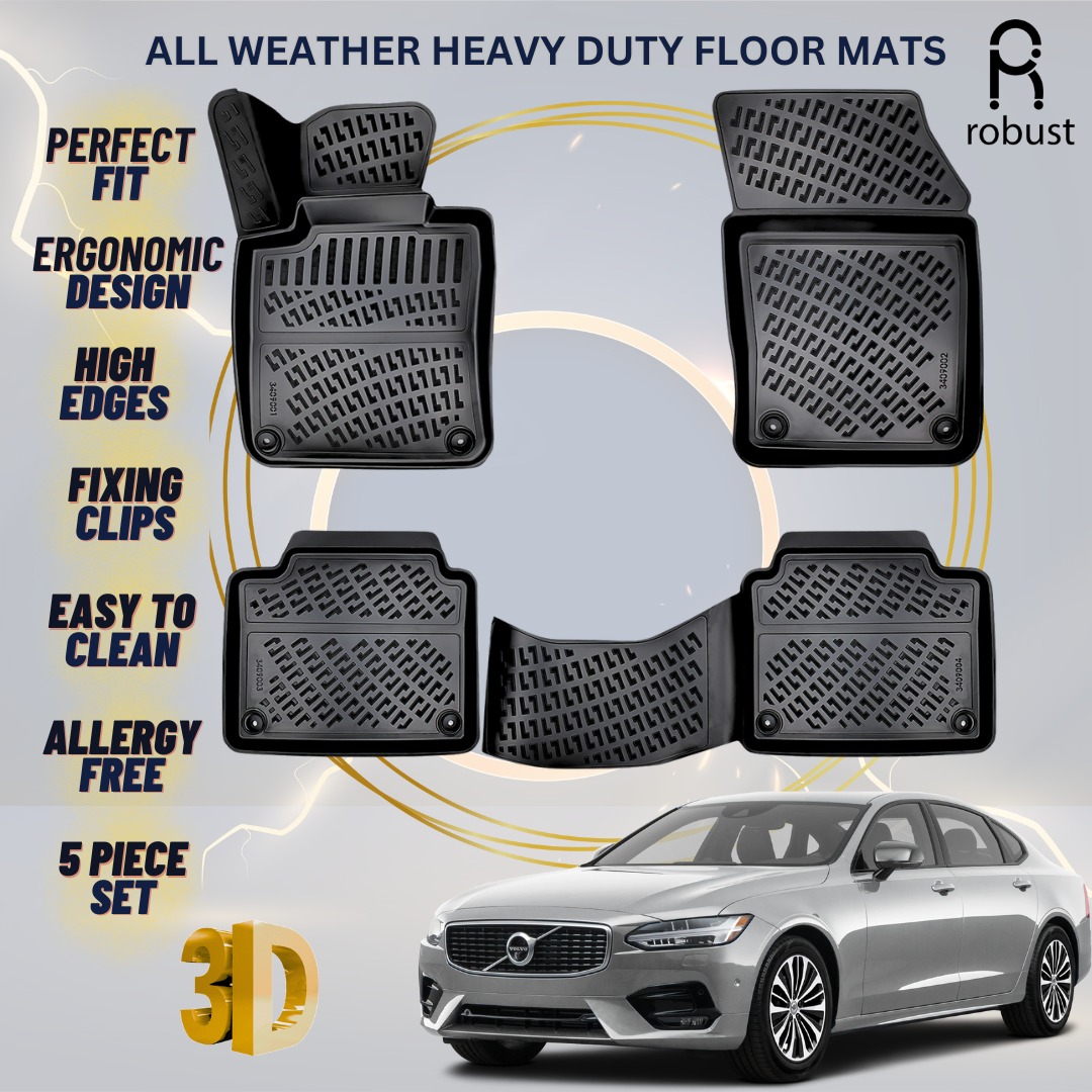 Floor Mats Liners For Volvo S90 2016-2025 All Weather Heavy Duty 3D Car Rugs New
