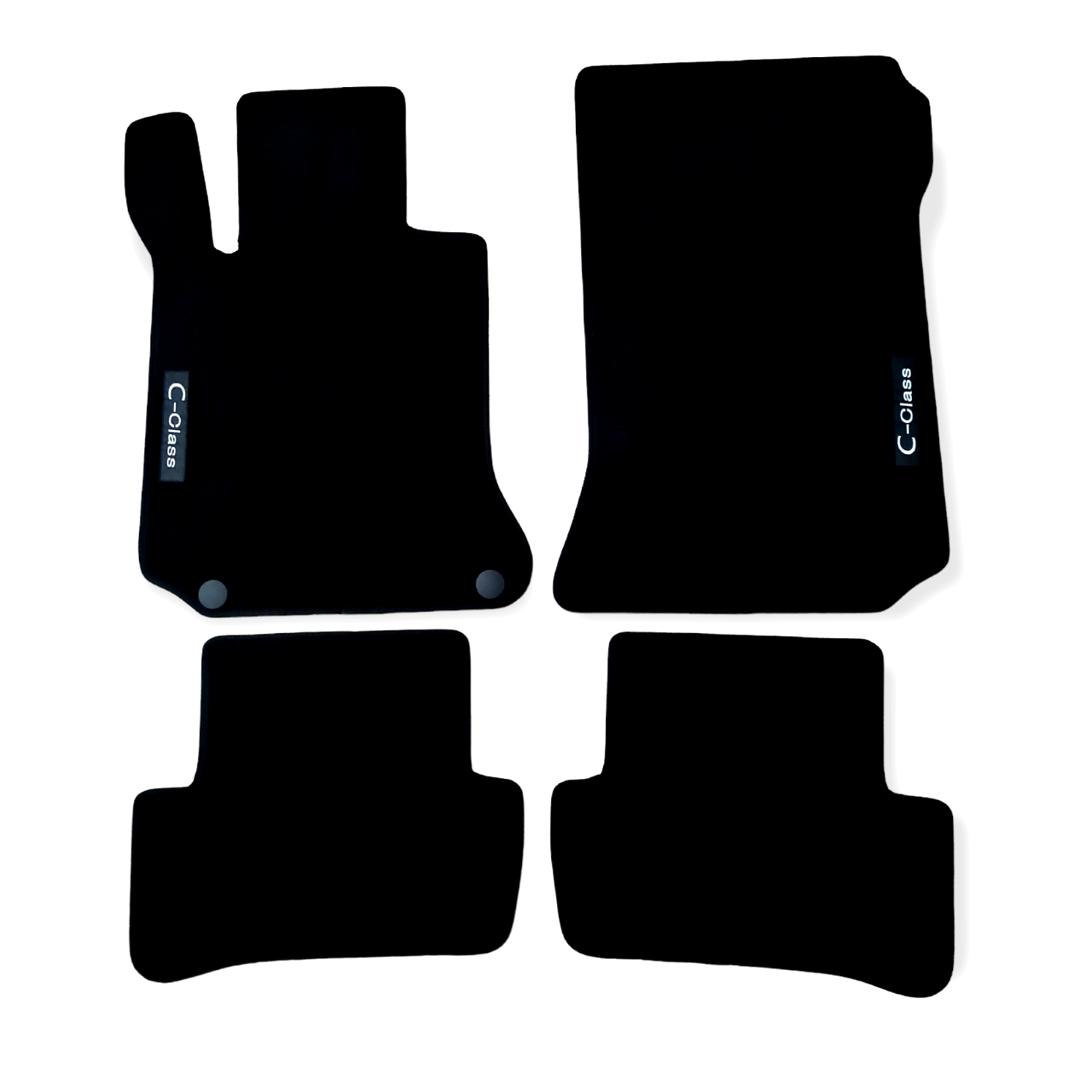 Car Floor Mats For Mercedes C Class W204 Velour Auto Liners Waterproof Black New