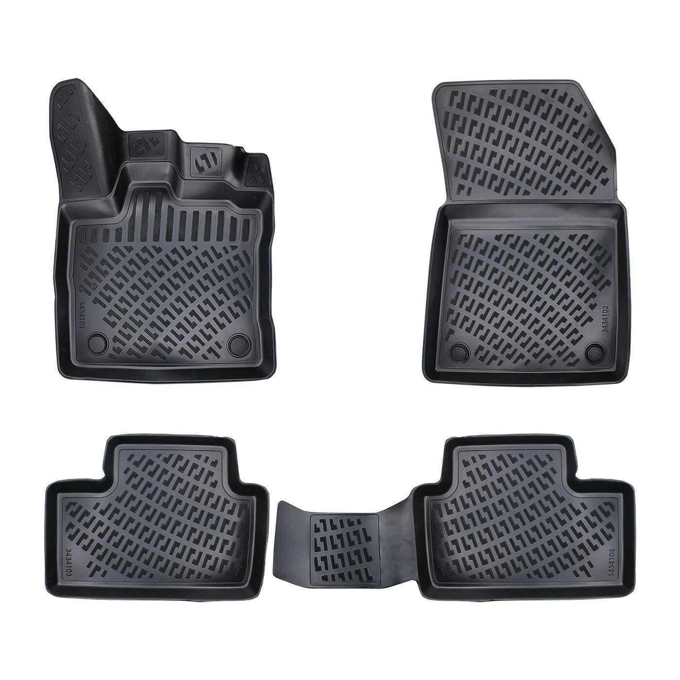 Floor Mats Liners For Renault Captur 2020-2024 All Weather Heavy Duty 3D Rugs