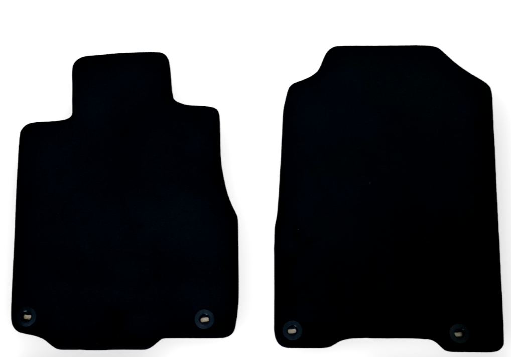 Front Car Floor Mats Velour For Honda CRV Waterproof Black Carpet Liners 2pc New