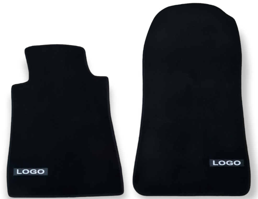 Car Floor Mats Velour For Mercedes C-Class AMG W201 Waterproof Liners 2pcs Front