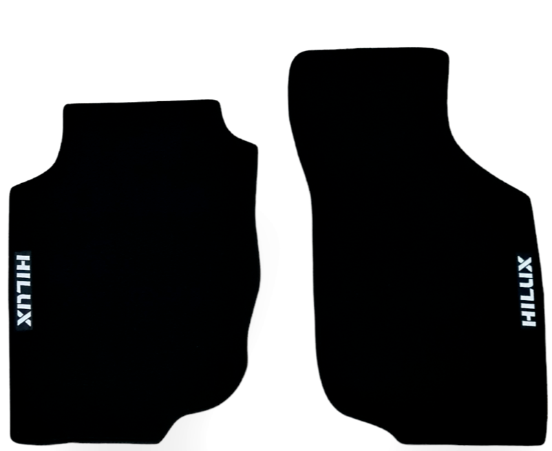 Front Car Floor Mats For Toyota Hilux Velour Waterproof Carpet Auto Liners 2pcs