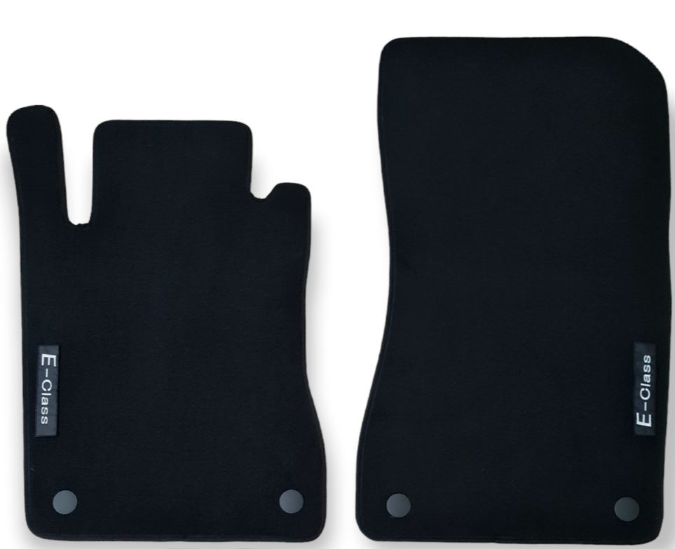 Front Car Floor Mats Velour For Mercedes E-Class W211 Waterproof Black Carpet 2p