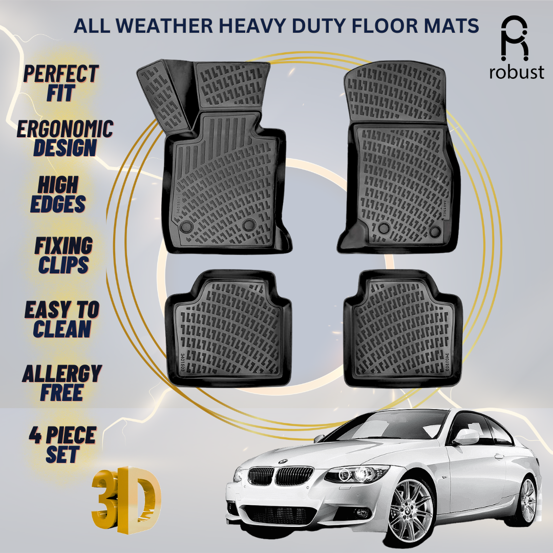 Floor Mats Liners For BMW 3 E92 Coupe 2007-2013 All Weather Heavy Duty Car Rugs