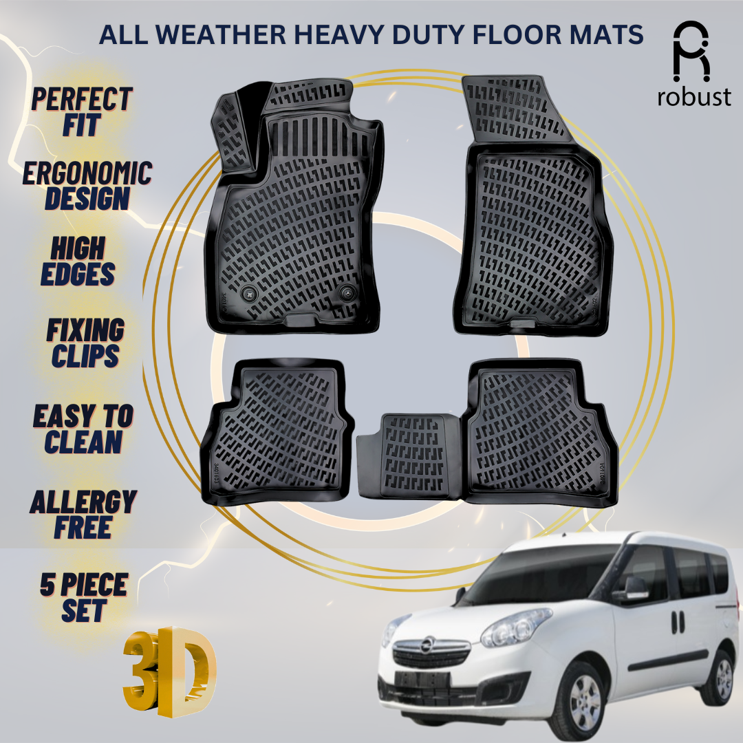 Floor Mats Liners For Opel Combo D 2012-2018 All Weather Heavy Duty 3d Car Rugs