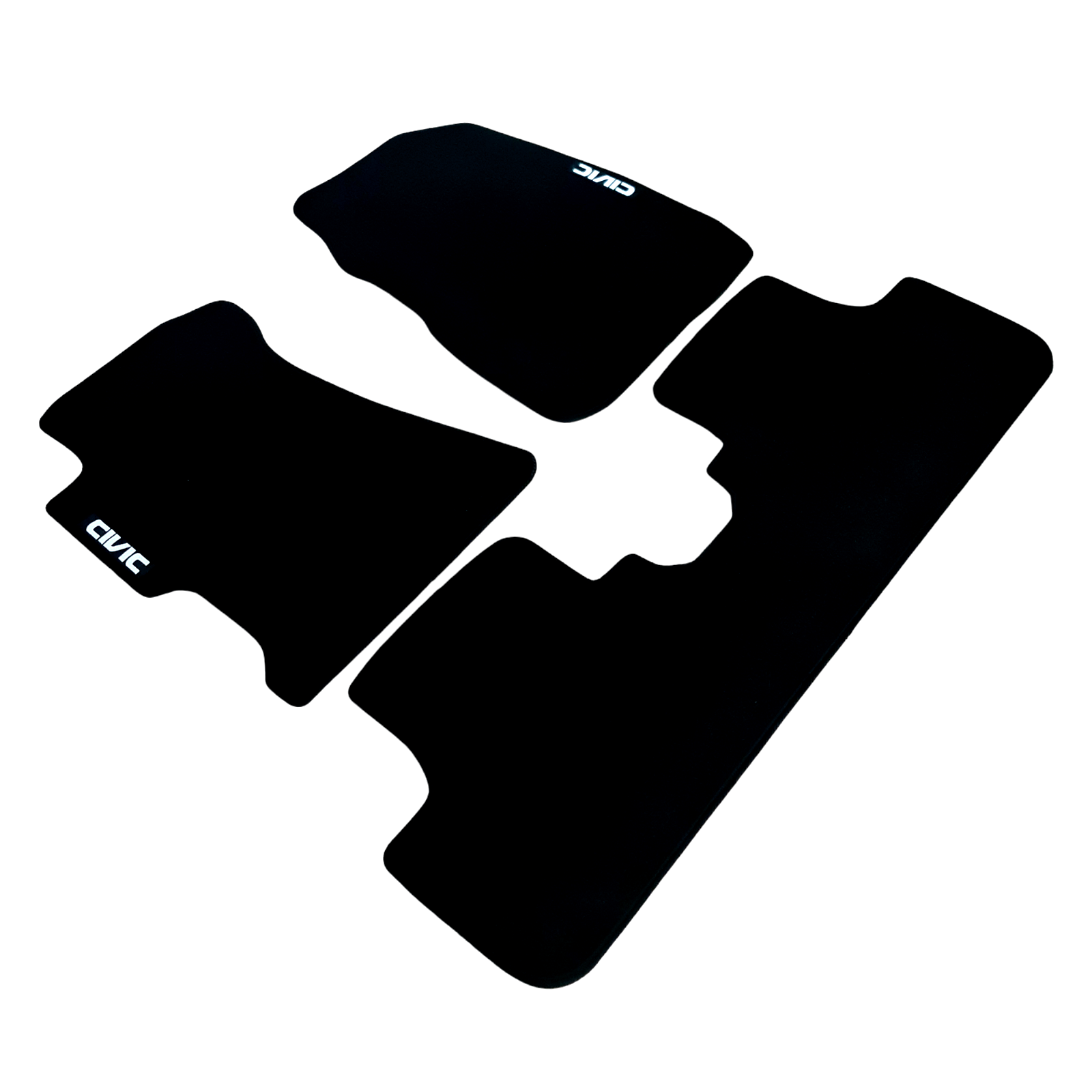 Car Floor Mats For Honda Civic Hatchback Velour Waterproof Black Carpet Liners