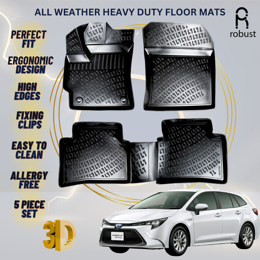 Floor Mats Liners For Toyota Corolla Estate 2018-2025 All Weather Heavy Duty Rug
