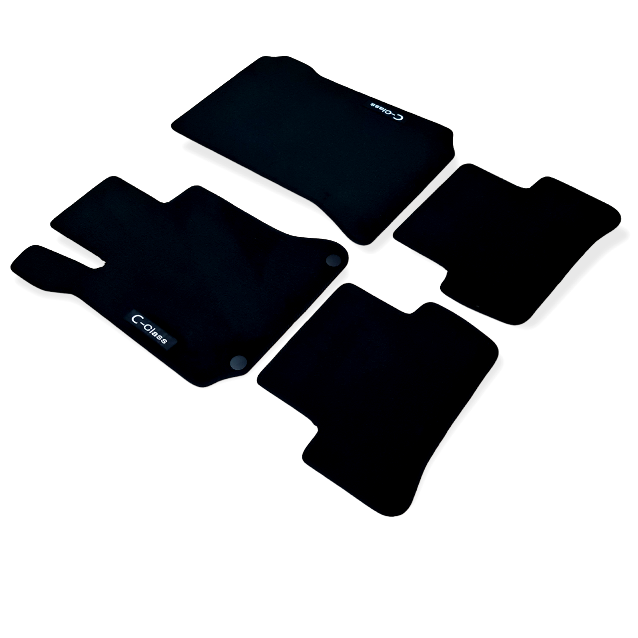Car Floor Mats For Mercedes C Class W204 Velour Auto Liners Waterproof Black New